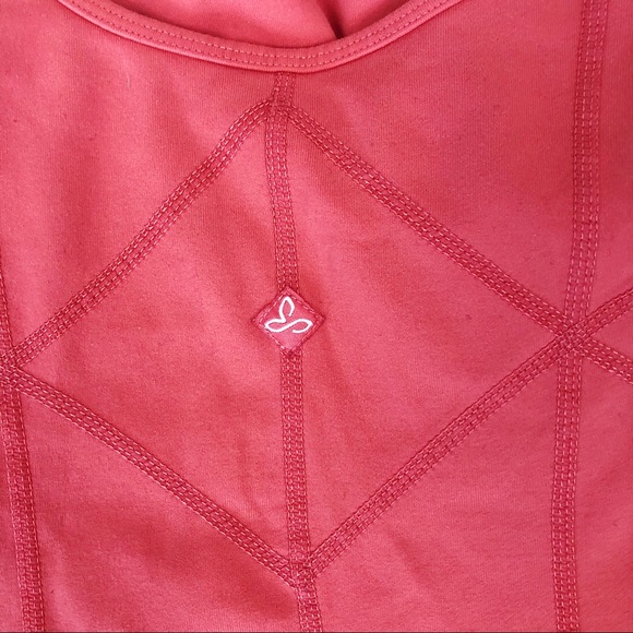 PrAna Peach Diamond Pattern Yoga Tank Top Small - Picture 4 of 6
